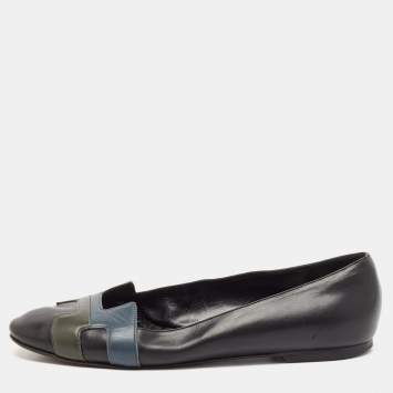 مملوكة مسبقًا Hermes Tricolor Leather Nice Ballet Flats Size 39