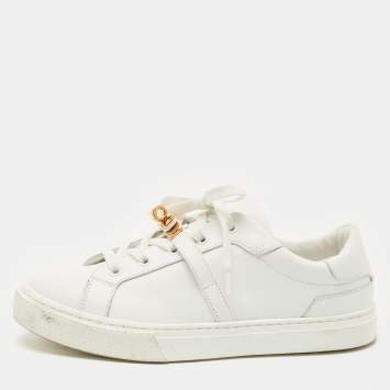 Hermes White Leather Day Low Top Sneakers Size 38