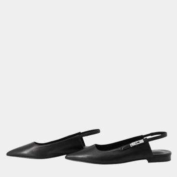 Pre Owned Hermes Pumps Lovely Blackh252121Z Leather Size 37