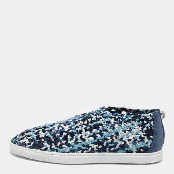 Pre Owned Hermes Multicolor Woven Fabric Oxygene Sneakers Size 36