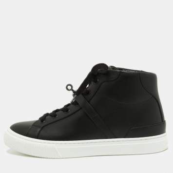 Pre Owned Hermes Black Leather Daydream Sneaker Size 39