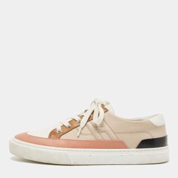 Pre Owned Hermes Multicolor Leather Deep Low Top Sneakers Size 40