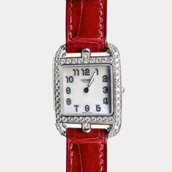 Hermes Steel Large Diamond CAPE COD W043610WW00 Women's Wristwatch 23 mm
