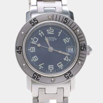 Pre Owned Hermes Clipper CL5.210 Quartz Stainless Steel Women's Wristwatch 28 mm