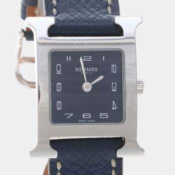Pre Owned Hermes Heure H HH1.210 Quartz Stainless Steel Womens Wristwatch 21.5 mm