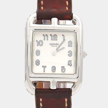 Pre Owned Hermes Cape Cod CC1.210 Quartz Stainless Steel Womens Wristwatch 23 mm