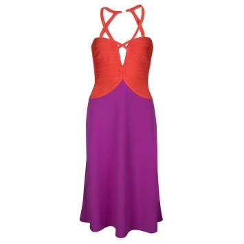 Pre Owned Herve Leger Color Block Cutout Detail Sleeveless Emmaline Dress S