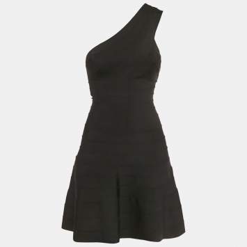 Pre Owned فستان ميني باندج جيرسي هيرفي ليجي فيروز مقاس صغير جدا