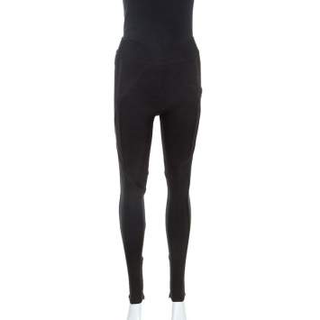 Pre Owned Herve Leger Black Stretch Dae Leggings S