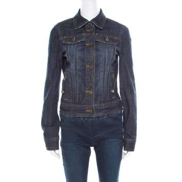 Pre Owned Boss By Hugo Boss Indigo Dark Wash Denim Jacket S
