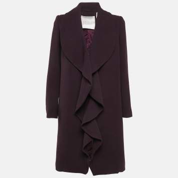 Pre Owned INGIE Paris Purple Wool Long Coat M
