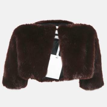 INGIE Paris Burgundy Faux Fur Simfur Jacket S
