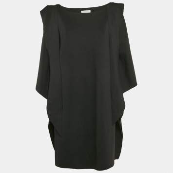 Pre Owned INGIE Paris Black Jersey Shoulder Tie-Up Detail Jeruni Mini Dress XL