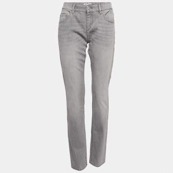 Isabel Marant Etoile Light Grey Side Trim Denim Purder Jeans L Waist 33"