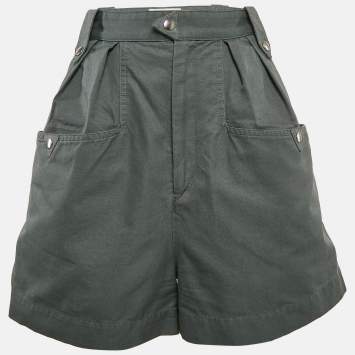 Pre Owned Isabel Marant Etoile Green Cotton Shorts L
