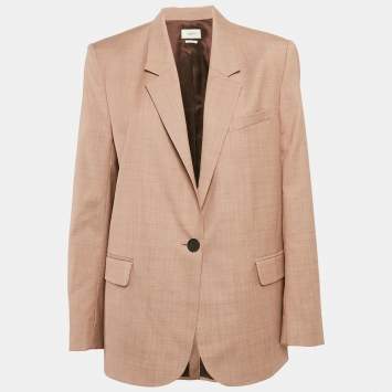 Pre Owned Isabel Marant Etoile Pink Wool Single Breasted Blazer M