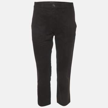 مملوكة مسبقًا بنطلون إيزابيل مارانت إيتوال قطن أسود كابري صغير