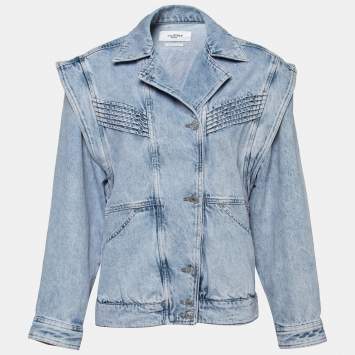 Pre Owned Isabel Marant Etoile Blue Denim Harmon Button Front Jacket S