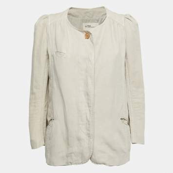 Pre Owned Isabel Marant Etoile Beige Cotton Button Front Jacket M 