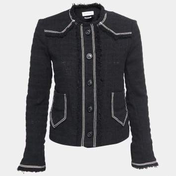 Pre Owned Isabel Marant Etoile Black Tweed Jacket M