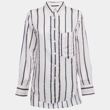 Pre Owned Isabel Marant Etoile Pink Striped Cotton Shirt M