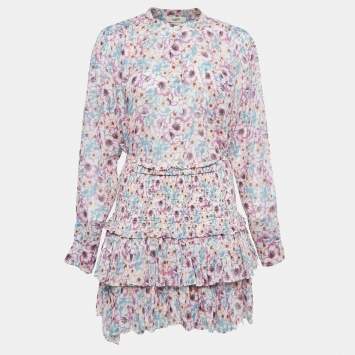 Pre Owned Isabel Marant Etoile Multicolor Floral Print Cotton Shirt and Naomi Skirt Set M