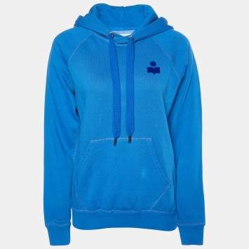 Pre Owned Isabel Marant Etoile Blue Knit Hoodie S