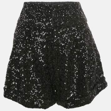 Pre Owned Isabel Marant Black Sequin Shorts M