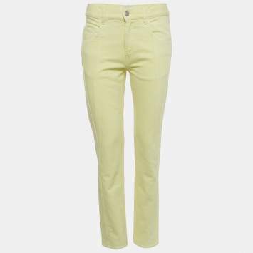 Pre Owned Isabel Marant Yellow Denim Skinny Vikira Jeans M Waist 29"
