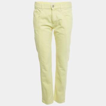 Pre Owned Isabel Marant Yellow Cotton Skinny Vikira Jeans M/Waist 30"