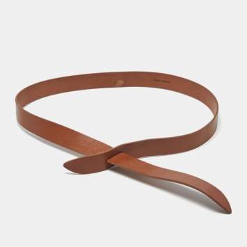 Pre Owned Isabel Marant Lecce L Waist Belt Brown Leather