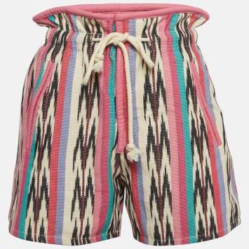 Pre Owned Isabel Marant Pink Inima Ikat Jacquard Shorts M