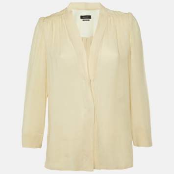 Isabel Marant Beige Cotton Blend Button Front Blouse S 