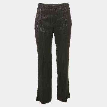 Pre Owned Isabel Marant Black Lurex Trousers M