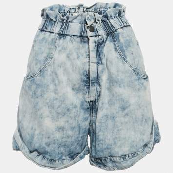 Pre Owned Isabel Marant Blue Denim High Waist Shorts S