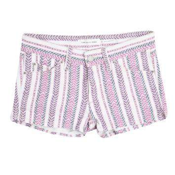 Pre Owned Isabel Marant Multicolor Chevron Printed Denim Hot Pants S