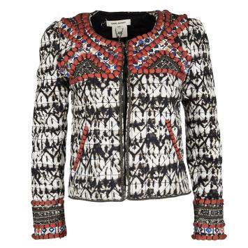 Pre Owned Isabel Marant for H&M Embellished Tie Dyed Quilted Cropped Jacket S