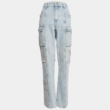 Isabel Marant Blue Denim Cargo Jeans L Waist 34"