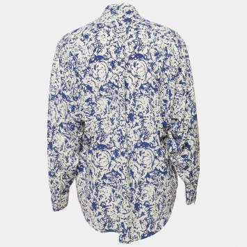 Isabel Marant Blue Patterned Jacquard Embellished Top M