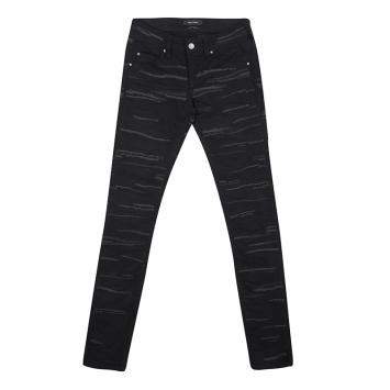 Pre Owned Isabel Marant Black Embroidered Denim Skinny Jeans S