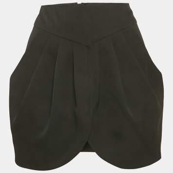 مملوكة مسبقًا فستان ميني إيزابيل مارانت غبردين أسود ملفوف متوسط الحجم