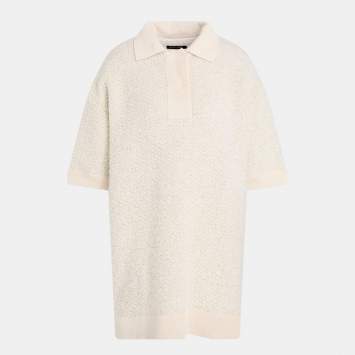 Pre Owned Isabel Marant Beige Bouclé Imelda Polo T-Shirt M