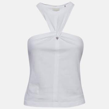 Pre Owned توب إيزابيل مارانت جيرسي أبيض زينيبا صغير