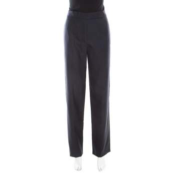 Pre Owned Isabel Marant Navy Blue Wool Tailored Trousers M