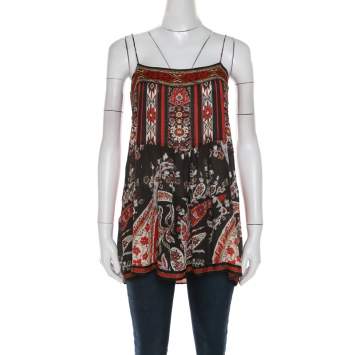 Pre Owned Isabel Marant Etoile Multicolor Paisley Print Crepe Tybalt Camisole Top M