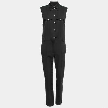 Pre Owned Isabel Marant Black Wool Sleeveless Tealdio Jumpsuit S