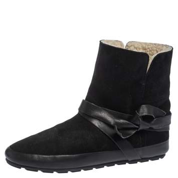 Pre Owned Isabel Marant Etoile Black Suede And Leather Nygel Ankle Boots Size 41