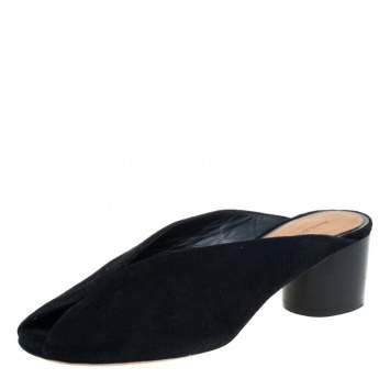 Pre Owned Isabel Marant Black Suede Meirid Slip On Sandals Size 36