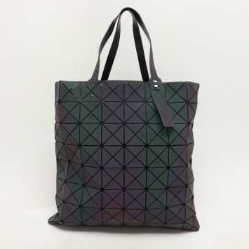 Pre Owned Issey Miyake Multicolor Iridescent Effect Synthetic Leather and Mesh Bao Bao Prism Tote