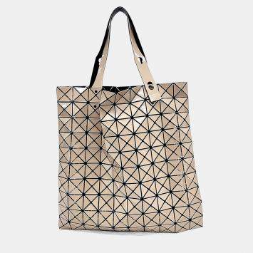 Pre Owned Issey Miyake Gold Mesh and PVC Bao Bao Tote Bag